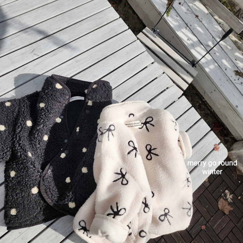 Merry Go Round - Korean Children Fashion - #childofig - Embroidered Fleece Jacket - 2
