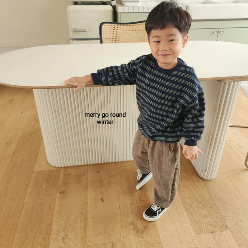 Merry Go Round - Korean Children Fashion - #childrensboutique - Stripe Sweatshirt - 10
