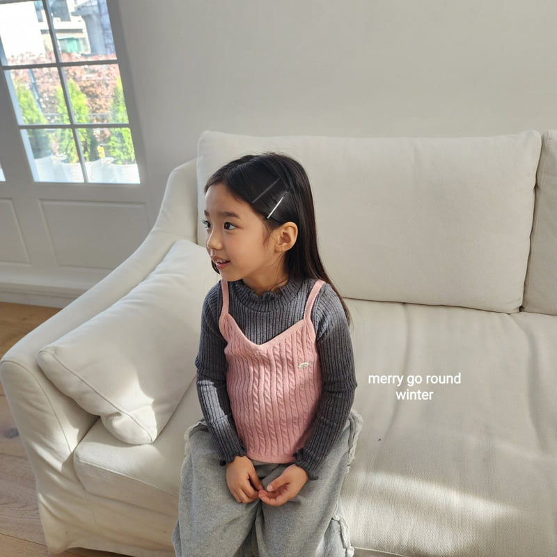 Merry Go Round - Korean Children Fashion - #childrensboutique - Cable Knit Vest - 9