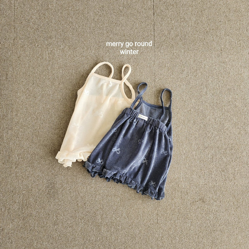Merry Go Round - Korean Children Fashion - #designkidswear - Pearl Ribbon Bustier - 2