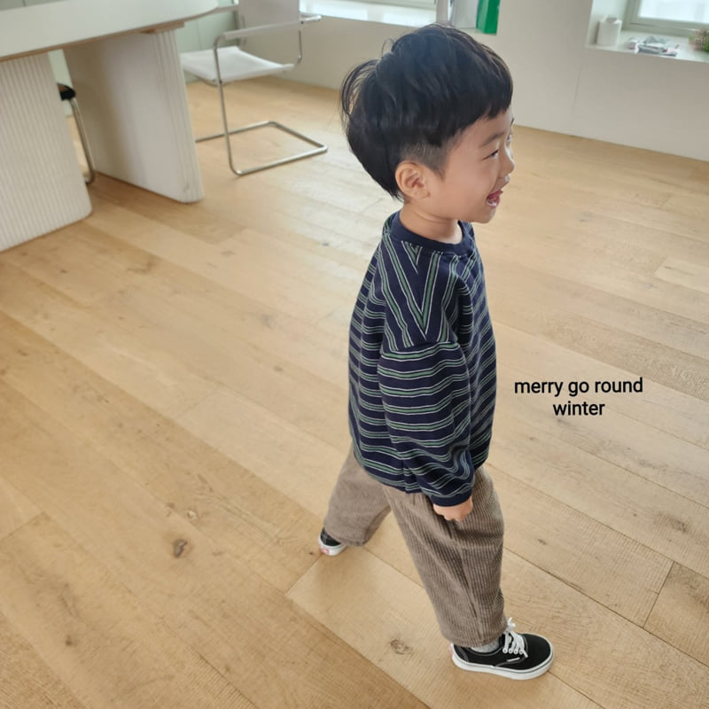 Merry Go Round - Korean Children Fashion - #designkidswear - Stripe Sweatshirt - 11