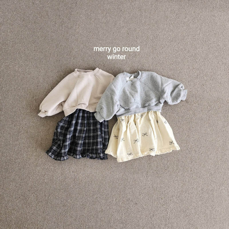 Merry Go Round - Korean Children Fashion - #designkidswear - Frill Sweatshirt One-piece