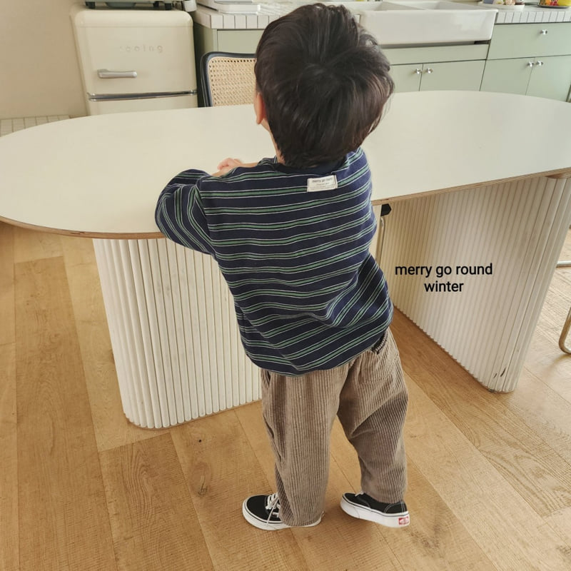 Merry Go Round - Korean Children Fashion - #discoveringself - Stripe Sweatshirt - 12