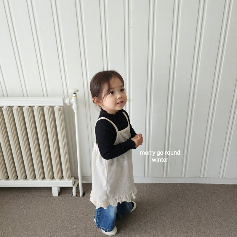 Merry Go Round - Korean Children Fashion - #discoveringself - Pearl Ribbon Bustier - 4