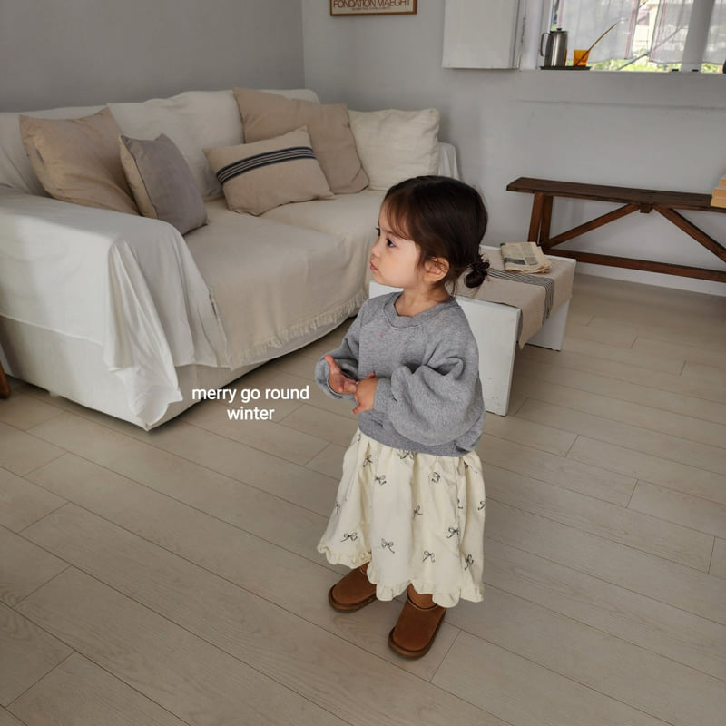 Merry Go Round - Korean Children Fashion - #fashionkids - Frill Sweatshirt One-piece - 3