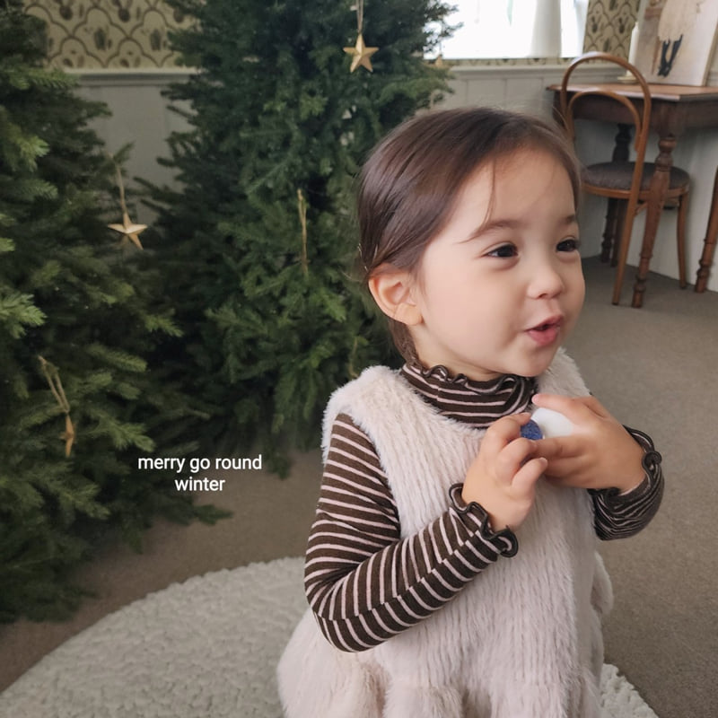 Merry Go Round - Korean Children Fashion - #kidsshorts - Mink Vest - 3
