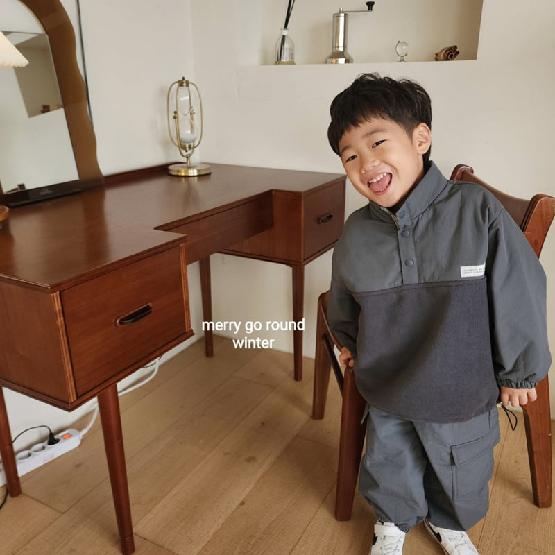 Merry Go Round - Korean Children Fashion - #kidsshorts - Smile Bonding Fleece - 2