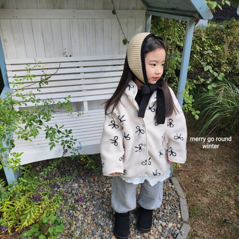 Merry Go Round - Korean Children Fashion - #kidsstore - Embroidered Fleece Jacket - 8