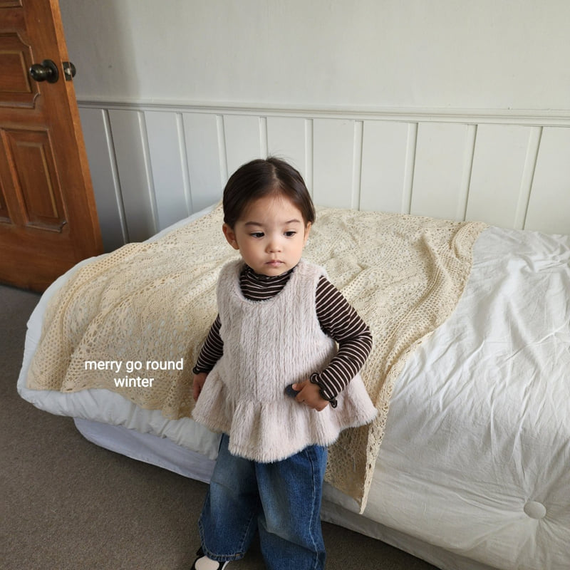 Merry Go Round - Korean Children Fashion - #kidsstore - Stripe Half Turtleneck Tee - 4