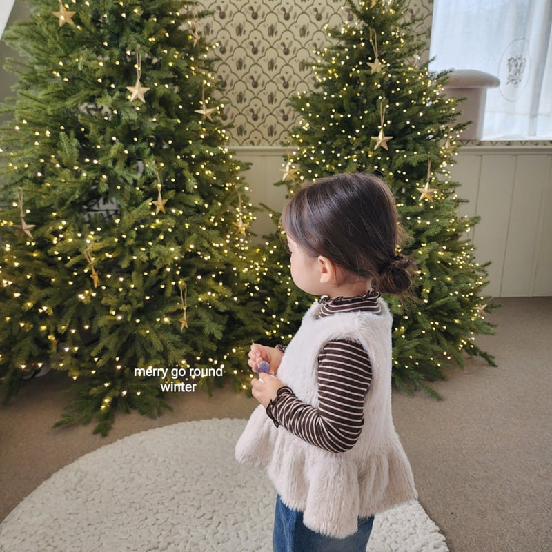 Merry Go Round - Korean Children Fashion - #kidzfashiontrend - Mink Vest - 5