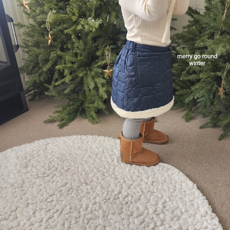 Merry Go Round - Korean Children Fashion - #littlefashionista - Heart Quilted Skirt - 3
