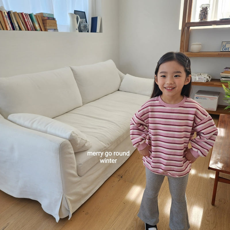 Merry Go Round - Korean Children Fashion - #littlefashionista - Stripe Sweatshirt - 2
