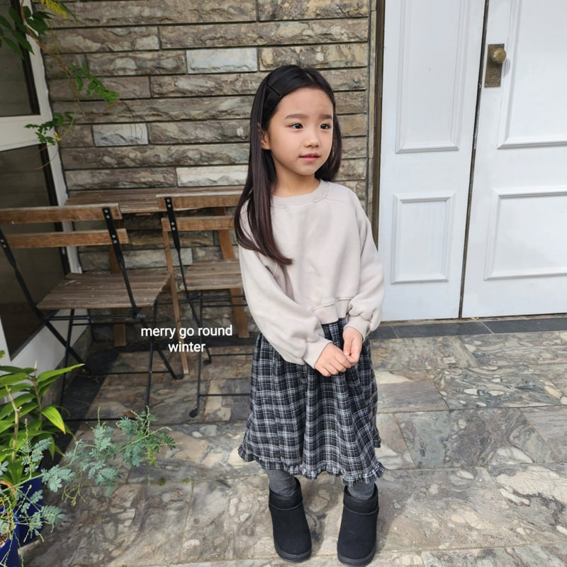 Merry Go Round - Korean Children Fashion - #littlefashionista - Frill Sweatshirt One-piece - 8