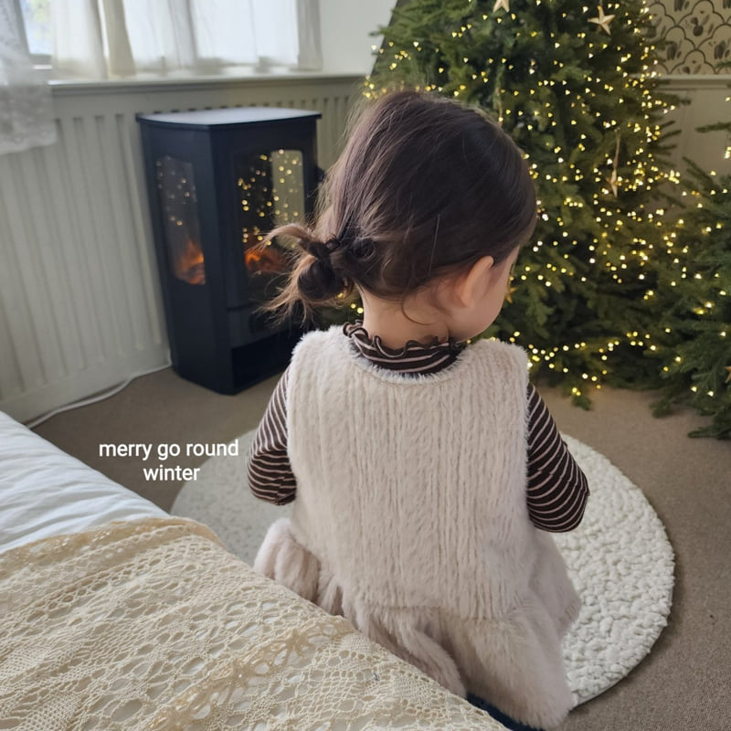 Merry Go Round - Korean Children Fashion - #littlefashionista - Mink Vest - 7