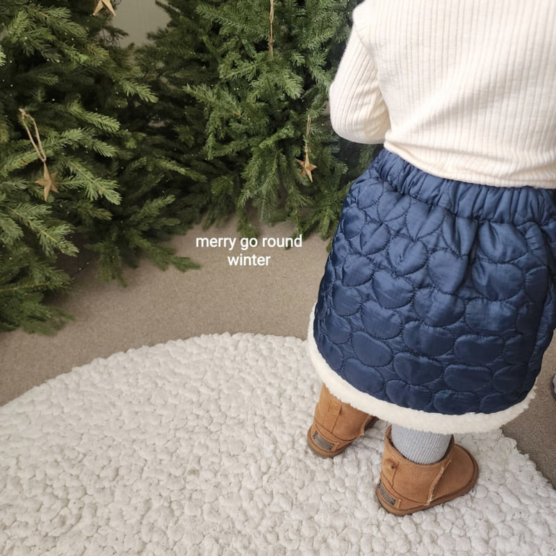 Merry Go Round - Korean Children Fashion - #littlefashionista - Heart Quilted Skirt - 4
