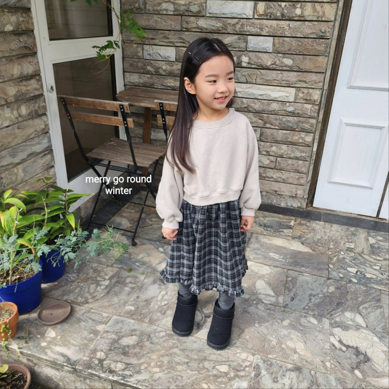 Merry Go Round - Korean Children Fashion - #magicofchildhood - Frill Sweatshirt One-piece - 9