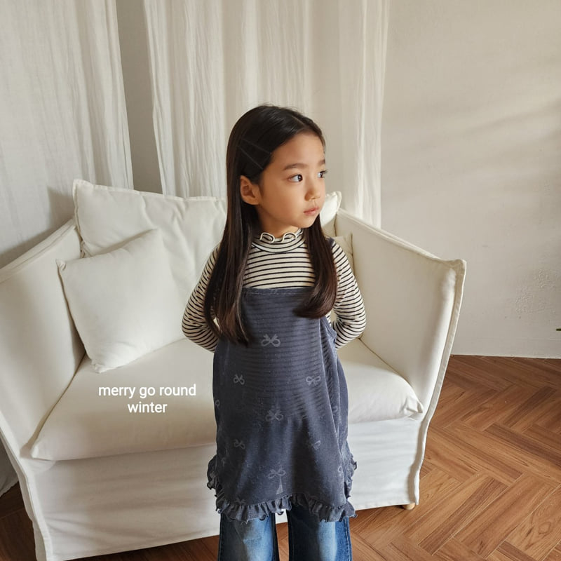 Merry Go Round - Korean Children Fashion - #minifashionista - Pearl Ribbon Bustier - 11