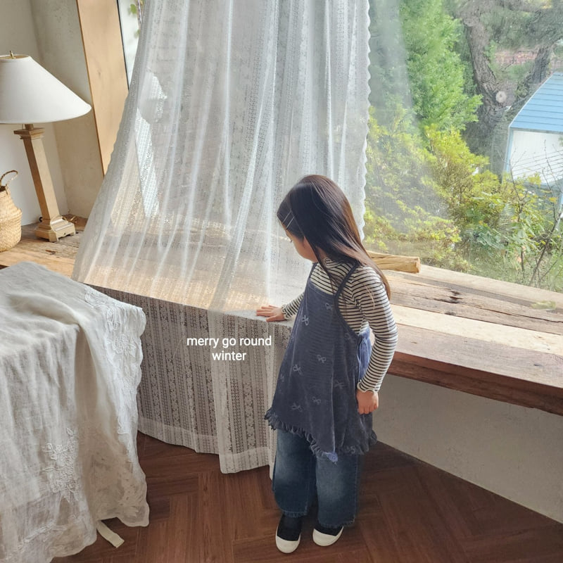 Merry Go Round - Korean Children Fashion - #minifashionista - Stripe Half Turtleneck Tee - 8