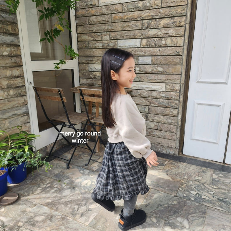 Merry Go Round - Korean Children Fashion - #minifashionista - Frill Sweatshirt One-piece - 10