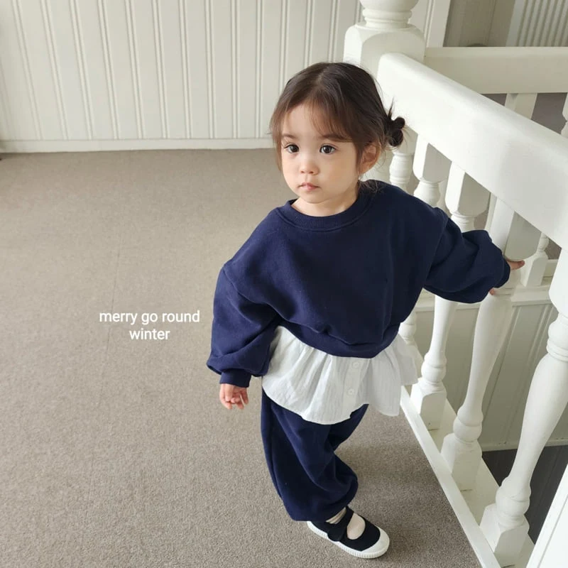 Merry Go Round - Korean Children Fashion - #minifashionista - Shirt Sweatshirt Set - 2