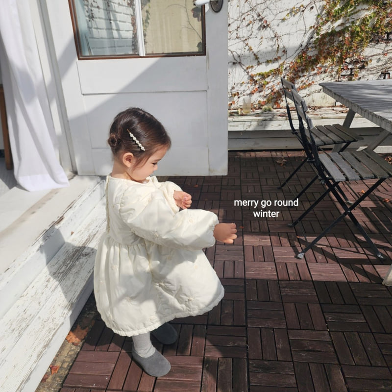 Merry Go Round - Korean Children Fashion - #prettylittlegirls - Bonding Flower Embroidery One-piece - 6