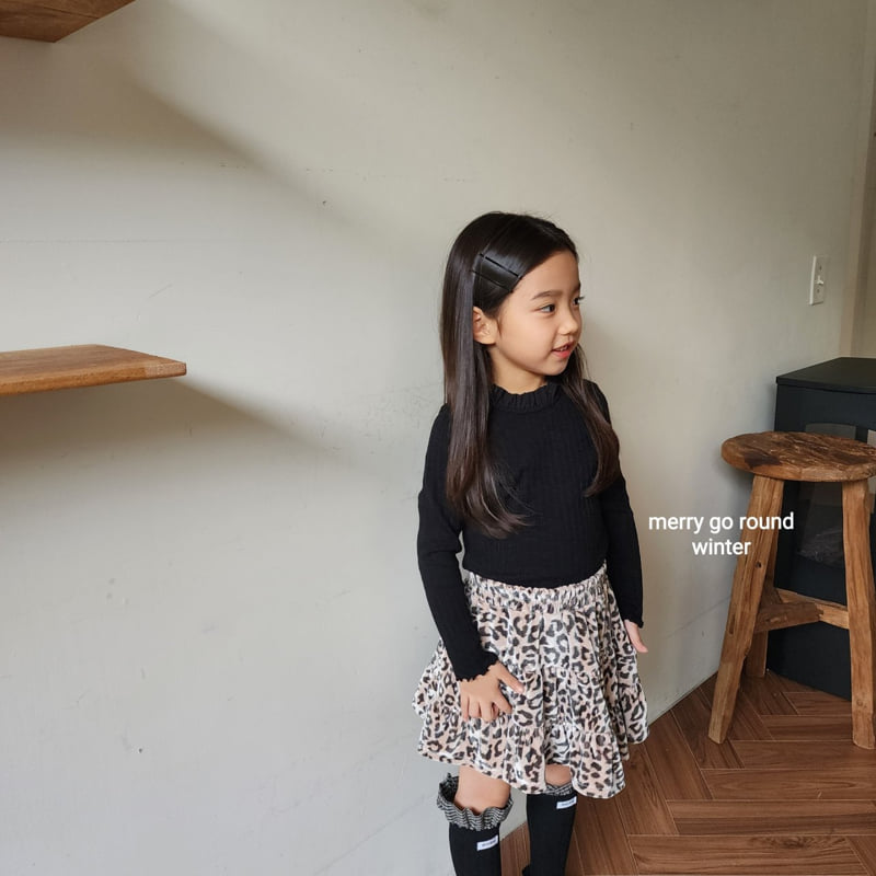 Merry Go Round - Korean Children Fashion - #todddlerfashion - Frill Ribbed Tee - 11
