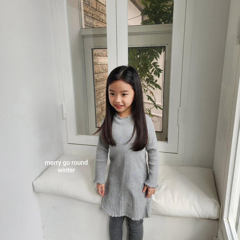 Merry Go Round - Korean Children Fashion - #todddlerfashion - Ribbed One-piece - 12