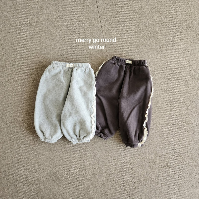 Merry Go Round - Korean Children Fashion - #toddlerclothing - Lace Jogger Pants - 2