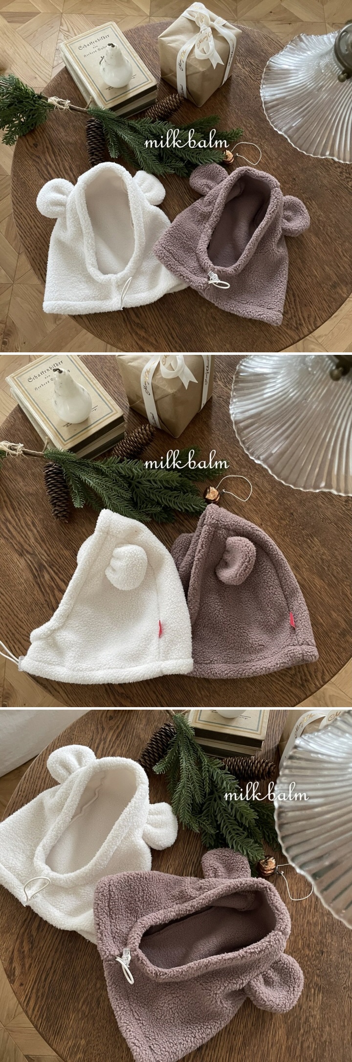 Milk Balm - Korean Baby Fashion - #babyclothing - Teddy Bear Balaclava