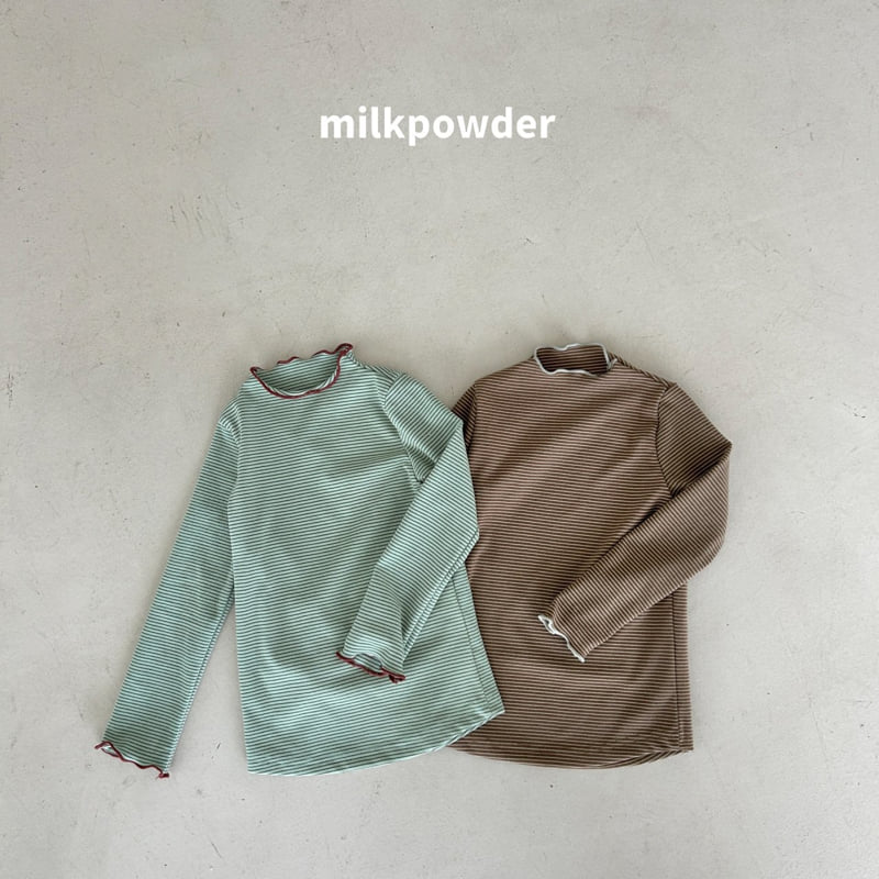 Milk Powder - Korean Children Fashion - #childrensboutique - Mint Chocolate Tee - 12