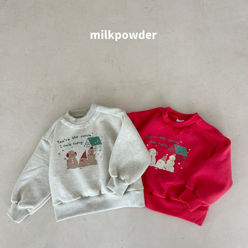 Milk Powder - Korean Children Fashion - #discoveringself - Snowman Sweatshirt - 12
