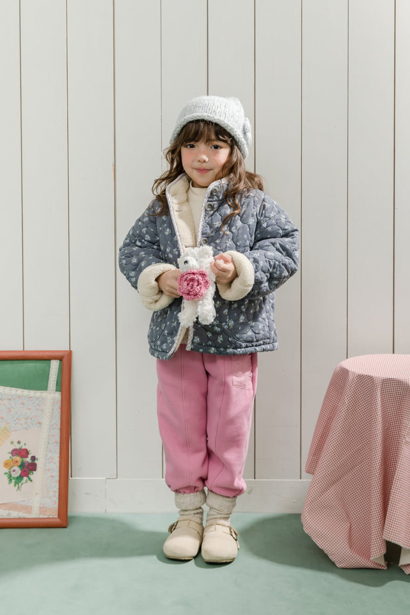 Milk Powder - Korean Children Fashion - #kidsshorts - Mongle Quilted Jacket - 5