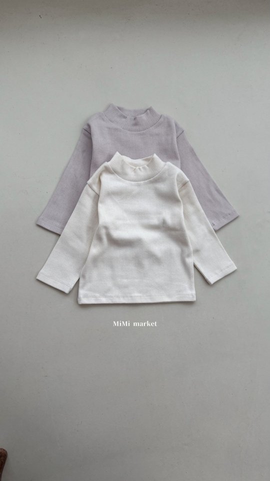 Mimi Market - Korean Baby Fashion - #babyboutiqueclothing - Eyelet Turtleneck Tee