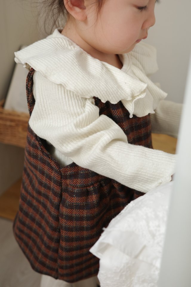 Mimi Market - Korean Baby Fashion - #babyboutiqueclothing - Cream Collar Tee - 12