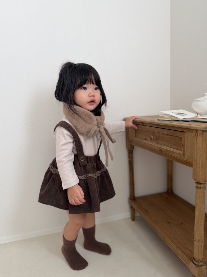 Mimi Market - Korean Baby Fashion - #babyootd - Corduroy Frill Skirt - 2