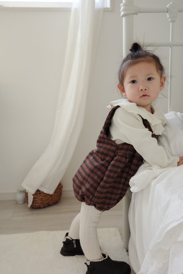 Mimi Market - Korean Baby Fashion - #babyoutfit - Cream Collar Tee - 5