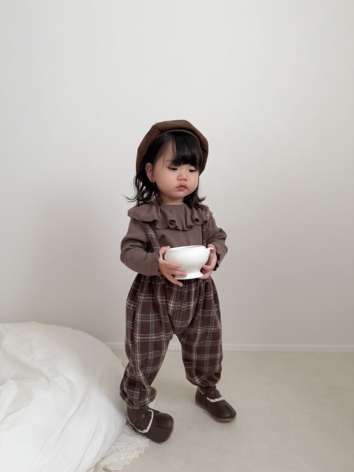 Mimi Market - Korean Baby Fashion - #babyoutfit - Cream Collar Tee - 6