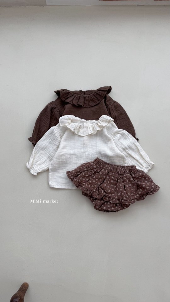 Mimi Market - Korean Baby Fashion - #babyoutfit - Nougat Blouse