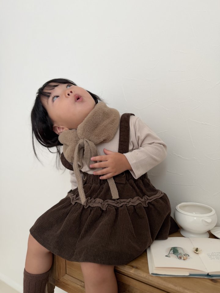Mimi Market - Korean Baby Fashion - #onlinebabyboutique - Corduroy Frill Skirt - 6
