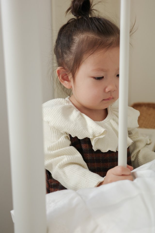 Mimi Market - Korean Baby Fashion - #onlinebabyboutique - Cream Collar Tee - 8