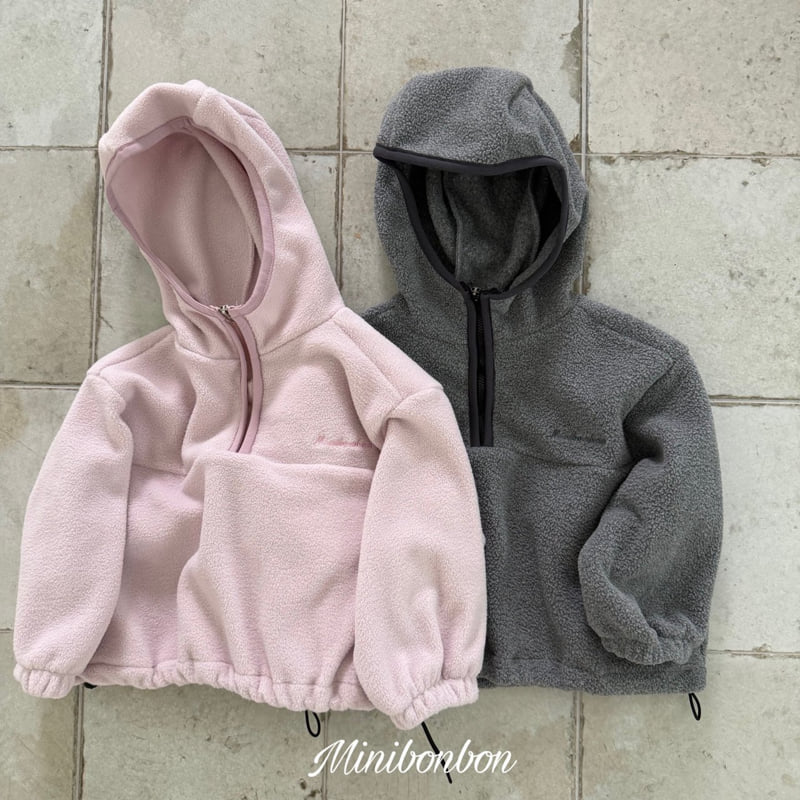 Mini Bongbong - Korean Children Fashion - #childrensboutique - Half Zip Hoodie