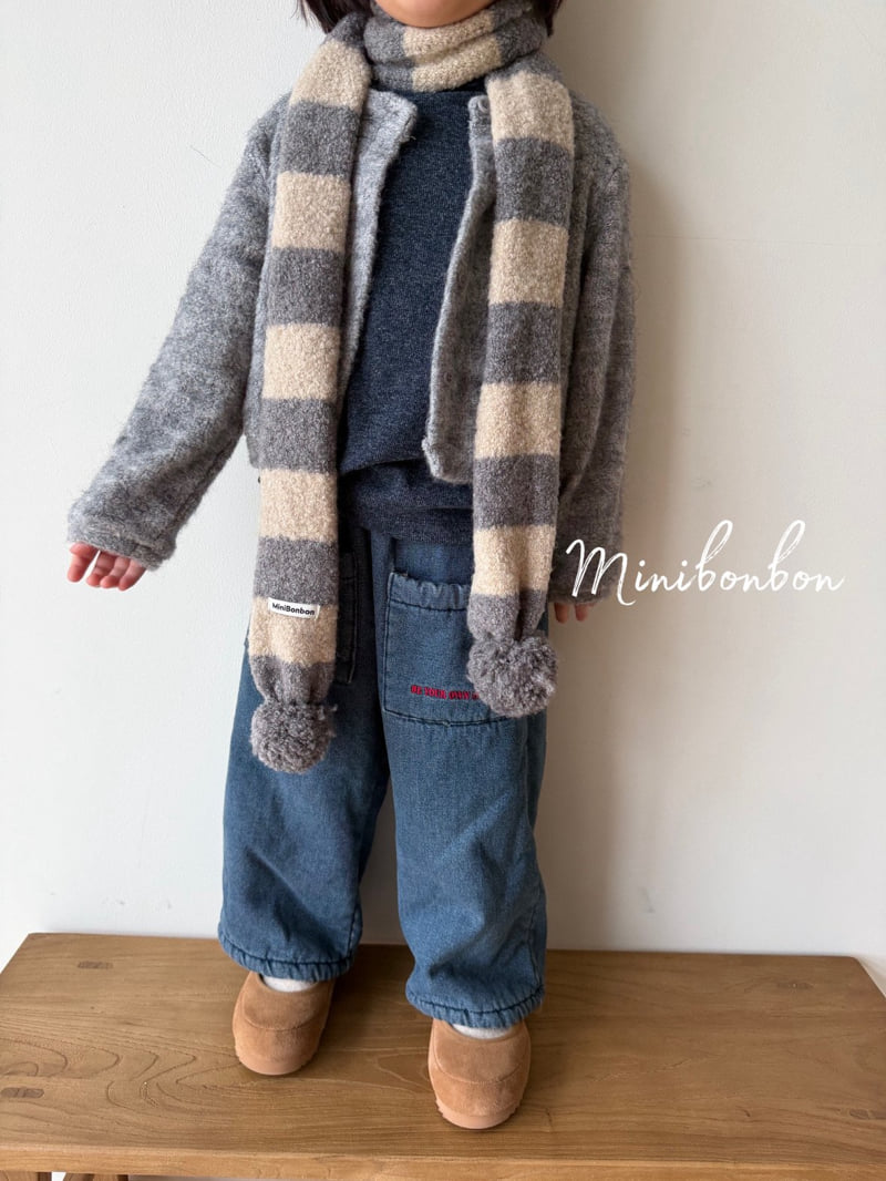 Mini Bongbong - Korean Children Fashion - #kidsstore - Pom Pom Muffler - 7