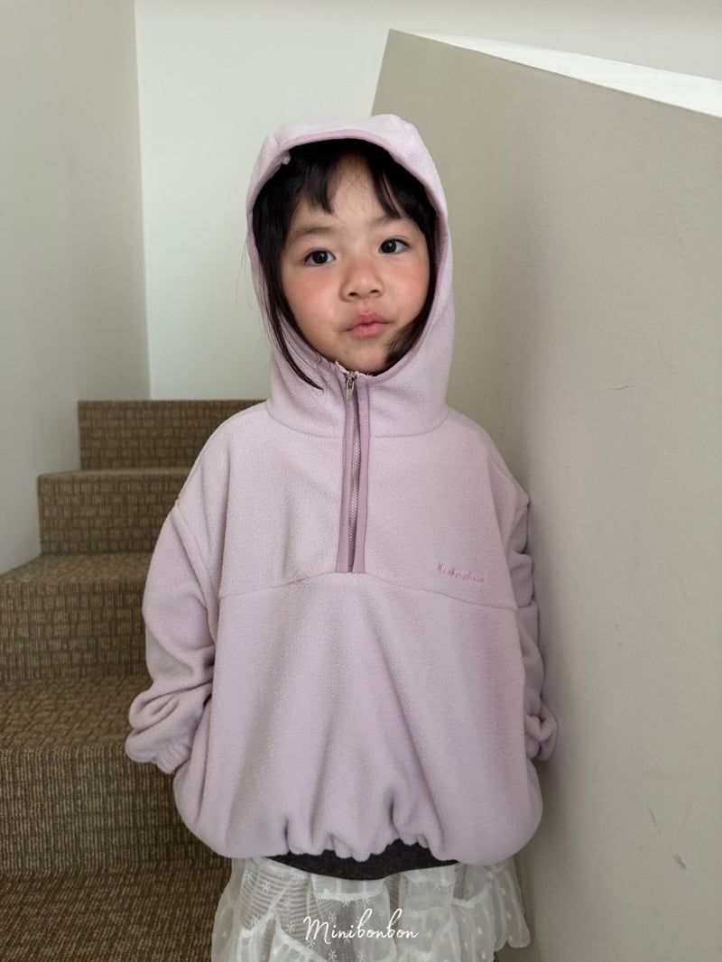 Mini Bongbong - Korean Children Fashion - #kidzfashiontrend - Half Zip Hoodie - 7