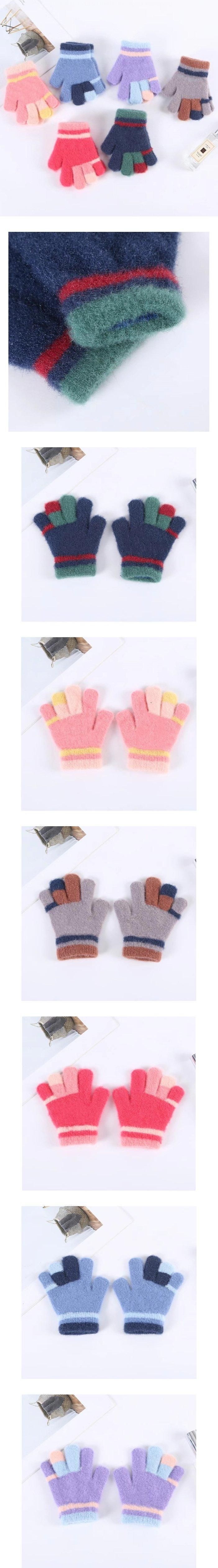 Miso - Korean Baby Fashion - #onlinebabyboutique - Tricolor Finger Gloves