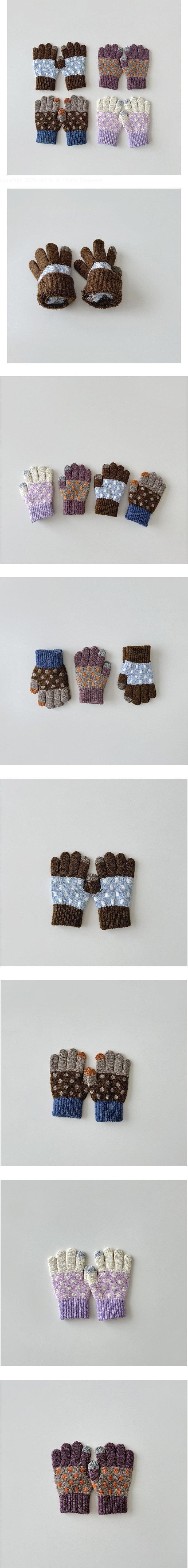 Miso - Korean Children Fashion - #childrensboutique - Half Dot Finger Gloves