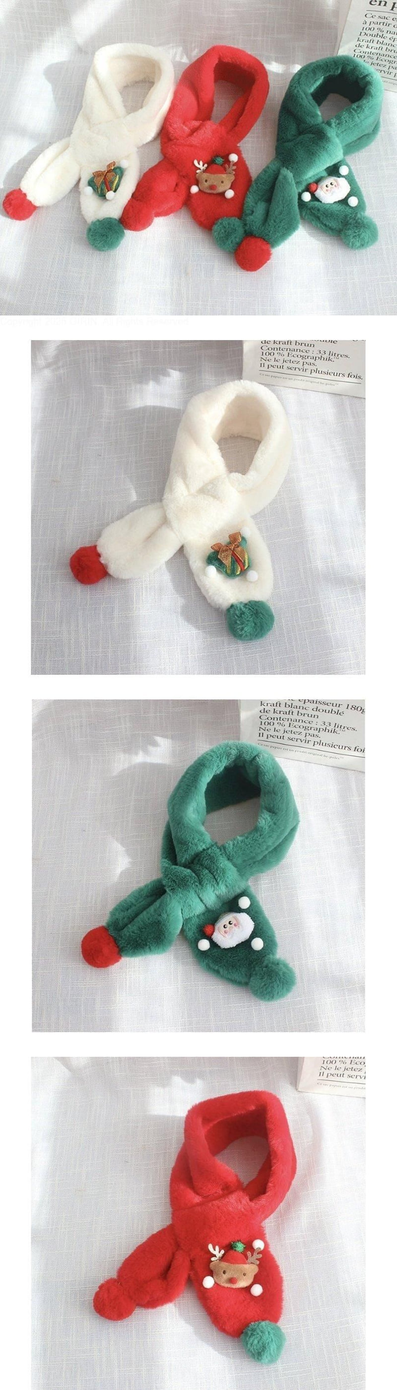Miso - Korean Children Fashion - #kidsshorts - Pom-Pom Christmas Muffler