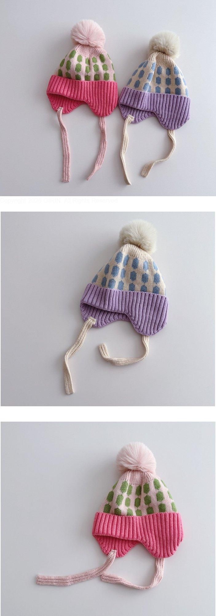 Miso - Korean Children Fashion - #prettylittlegirls - Candy Pom-Pom Earflap Hat