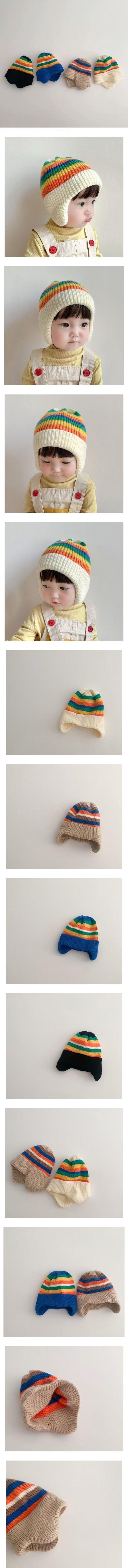 Miso - Korean Children Fashion - #prettylittlegirls - Stripe Earflap Hat