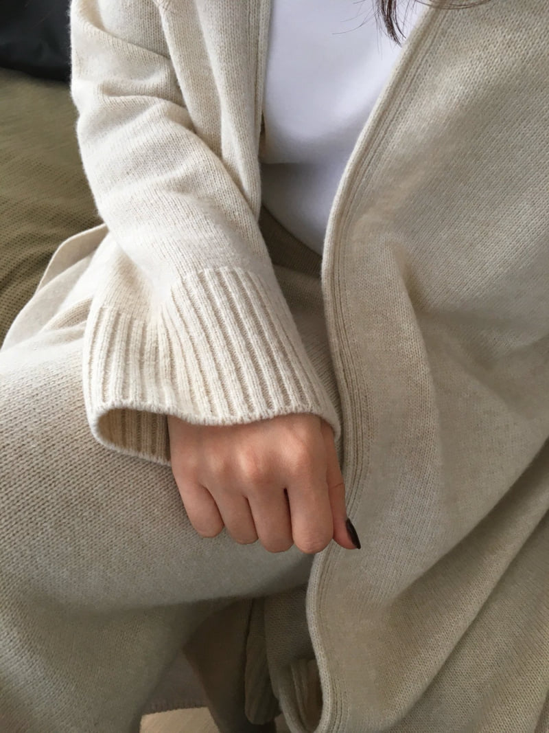 Moani - Korean Women Fashion - #momslook - Wool Cashmere Robe Long Cardigan - 8
