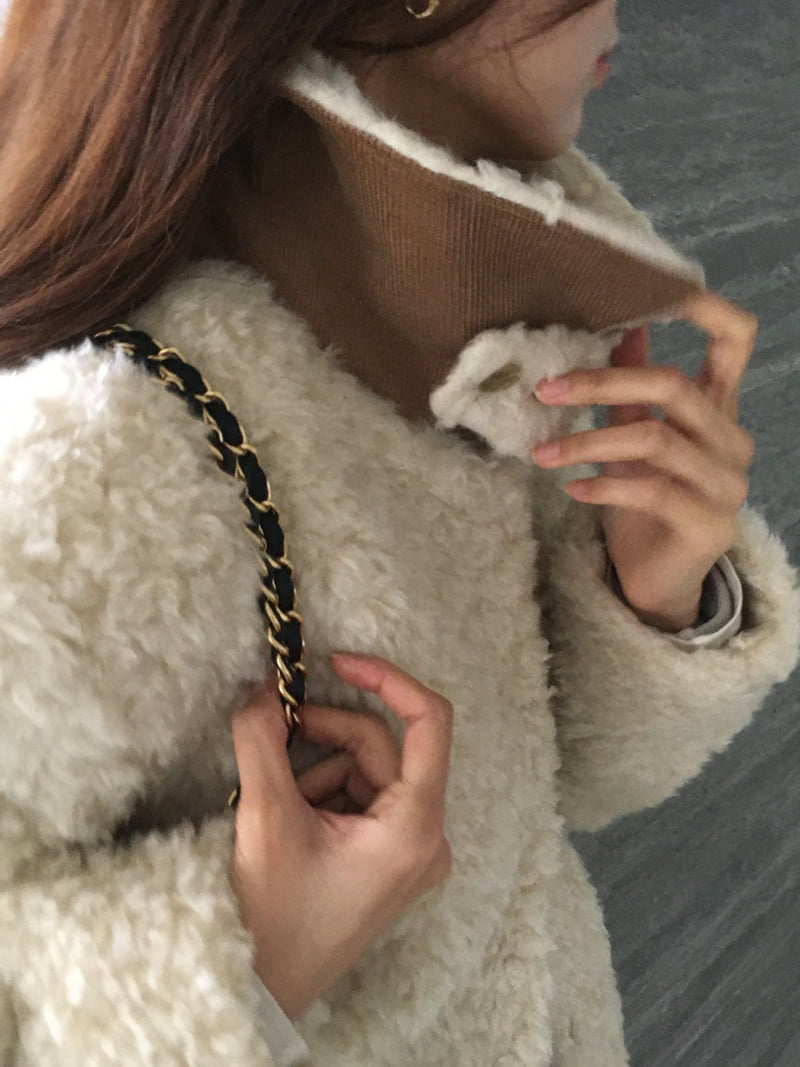 Moani - Korean Women Fashion - #momslook - Shearling Fleece Jacket - 11